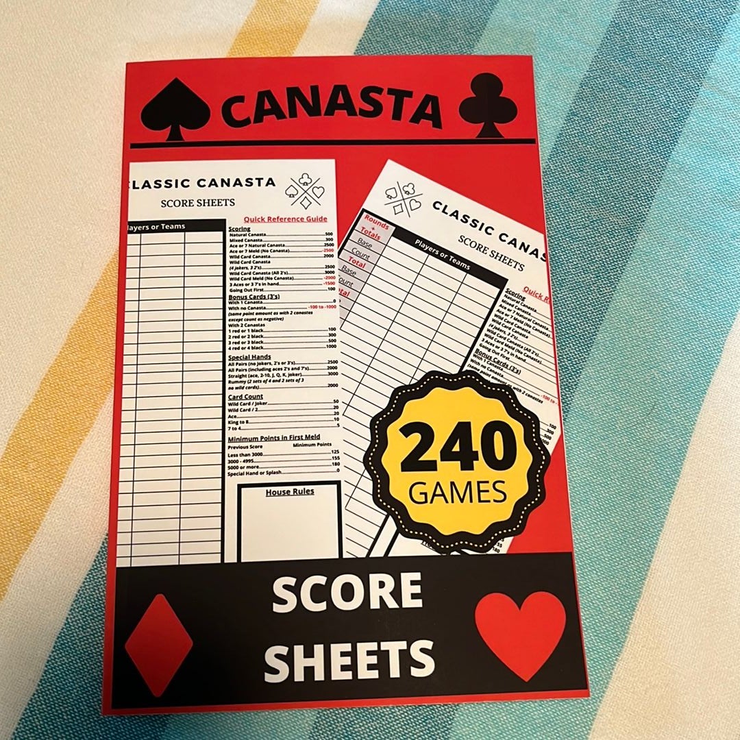 Canasta Score Sheets