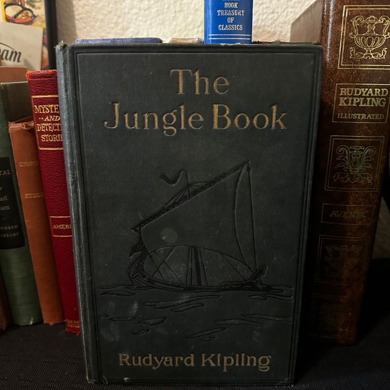 The Jungle Book and Rudyard Kipling 1924 Hard Cover Book