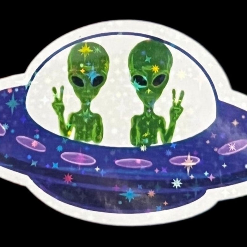 Space Alien Sticker Set