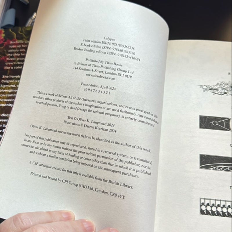 Calypso signed Broken Binding Edition 