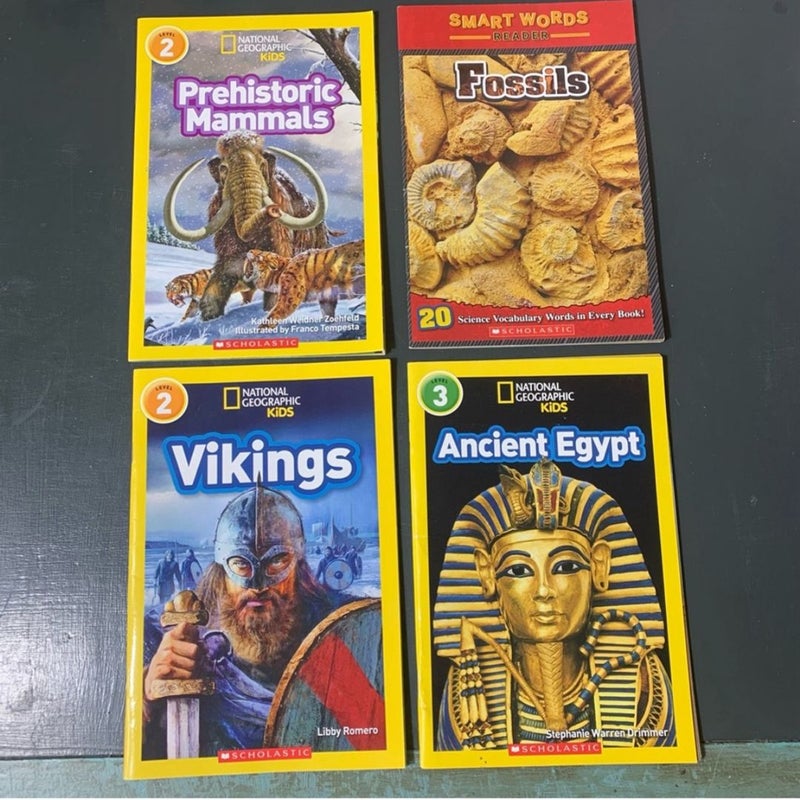 4 National Geographic Kids History & Science Books 