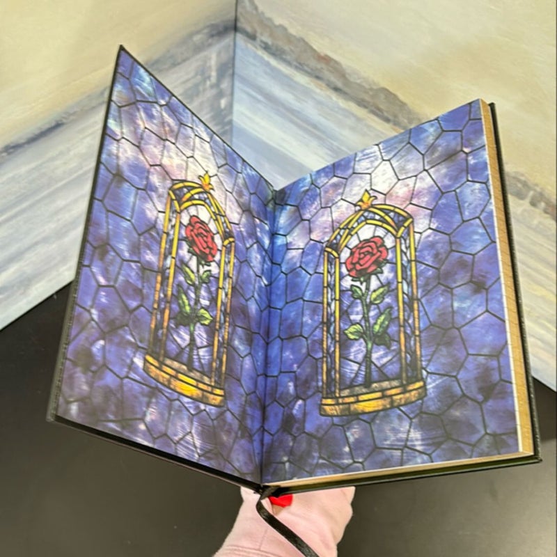 LitJoy journal Beauty & the Beast inspired stained glass NIP