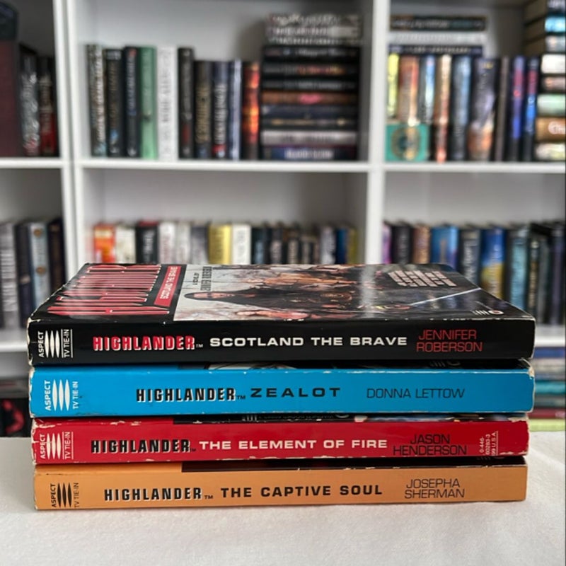 Highlander paperback books TV tie-in edition