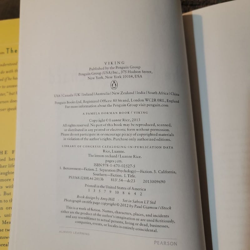 The Lemon Orchard (1st Edition/1st Printing)