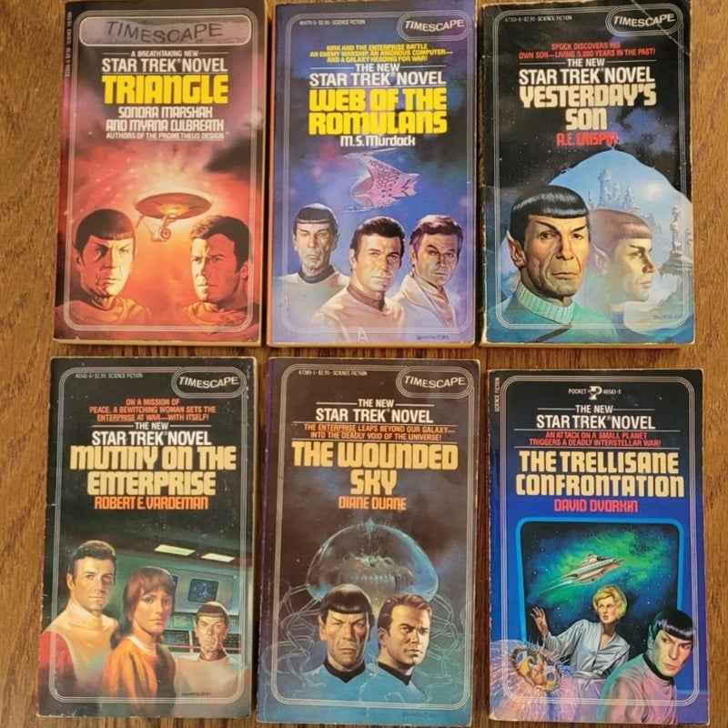Book Lot of 6 Star Trek Original Series novels from the early 1980s