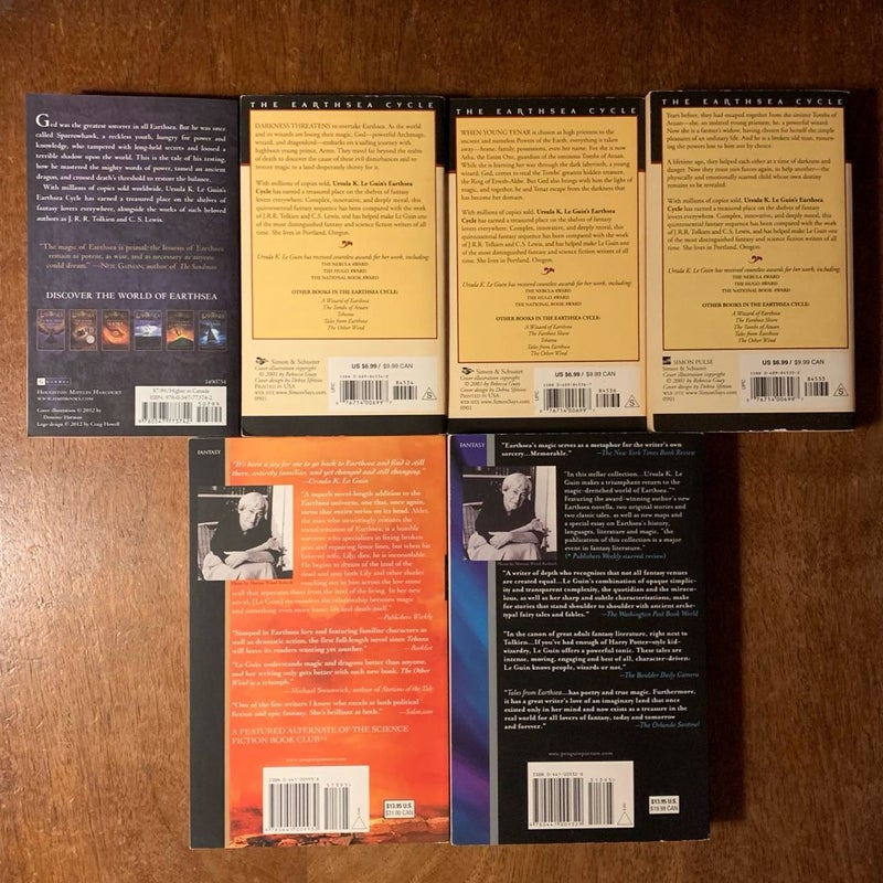 Complete Earthsea Series 1-6: A Wizard of Earthsea, The Farthest Shore, The Tombs of Atuan, Tehanu, The Other Wind, Tales from Earthsea