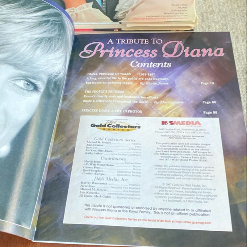 Invitation to A Royal Wedding & Gold Collector Series Magazine Princess Diana In Our Hearts Forever