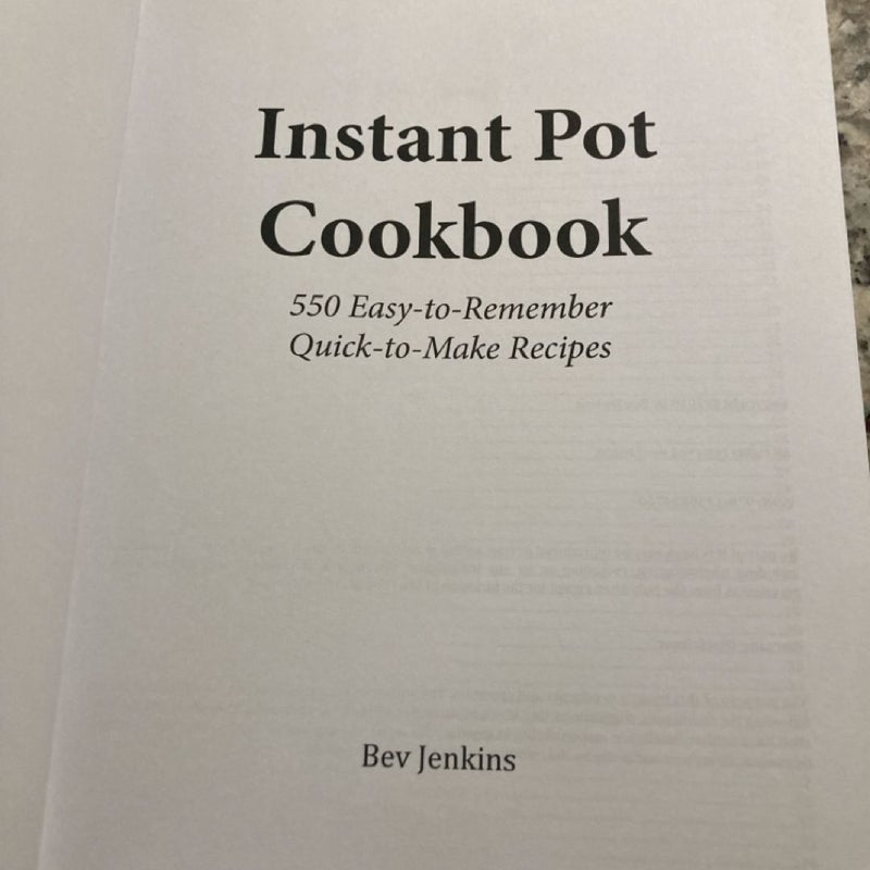 Instant Pot Cookbook