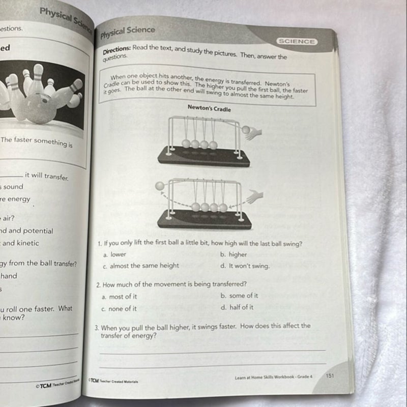 Grade 4 Learn at Home Skills Workbook