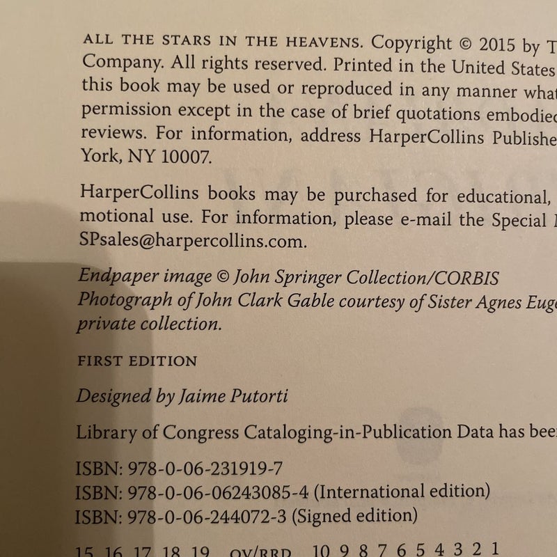 *FIRST EDITION* All the Stars in the Heavens