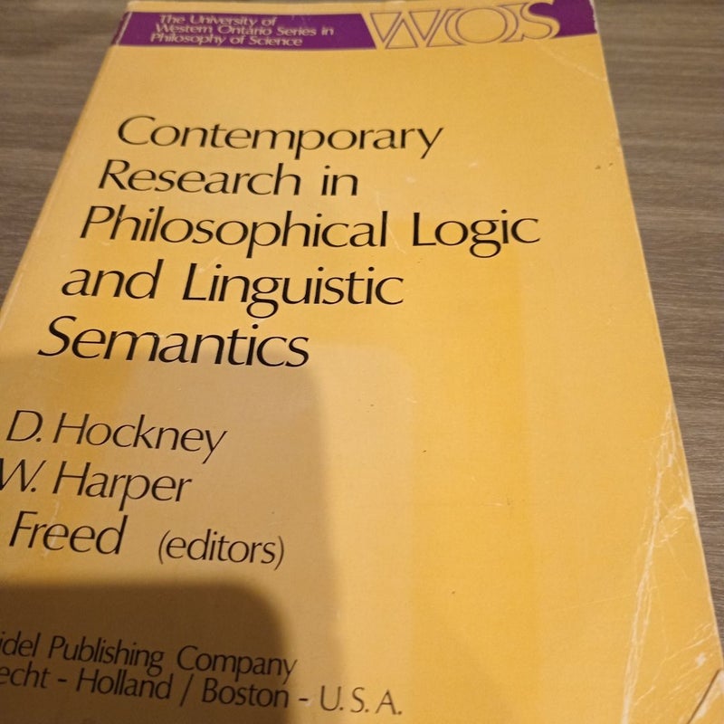 Contemporary Research in Philosophical Logic and Linguistic Semantics