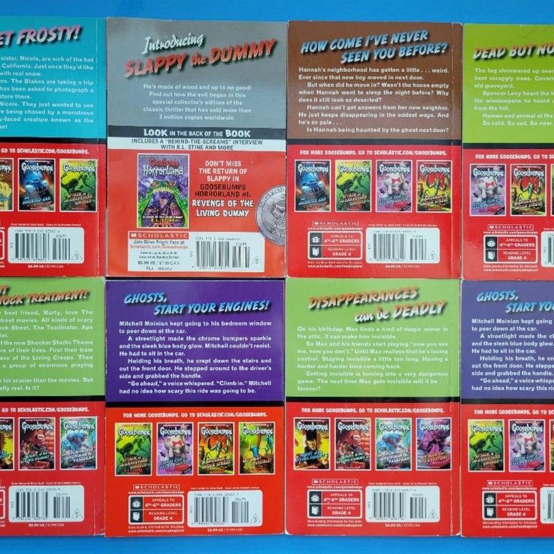 GOOSEBUMPS HORROR BOOK LOT OF 8 BY R.L. STINE ALL 2015 SCHOLASTIC 1ST EDITIONS
