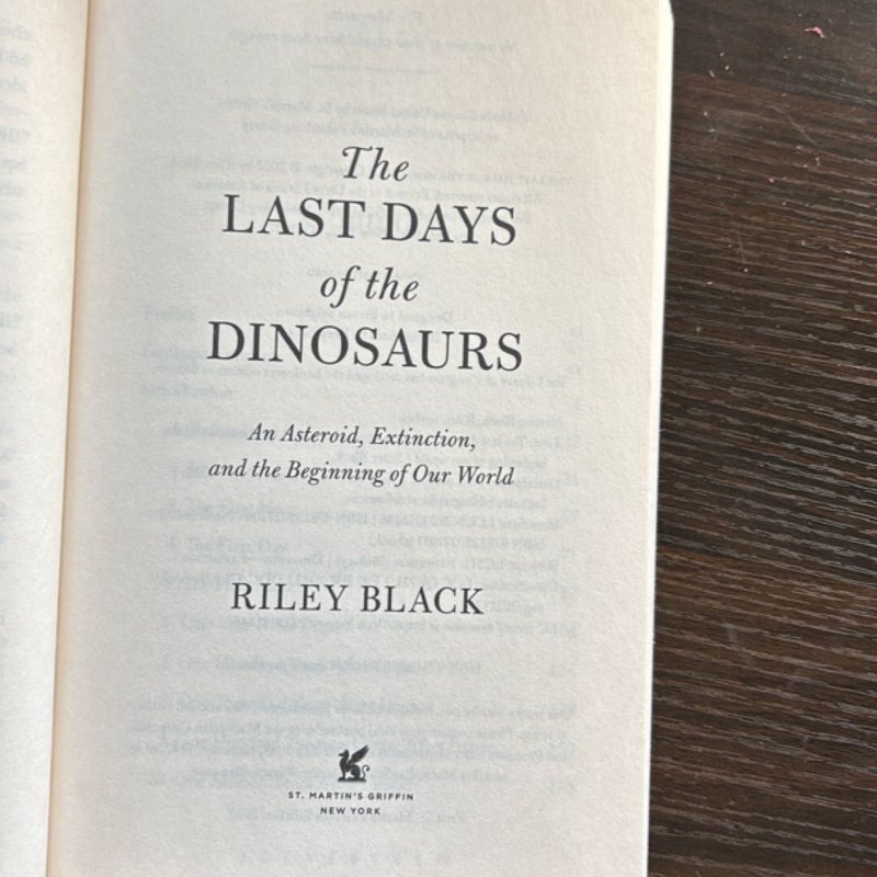 The Last Days of the Dinosaurs