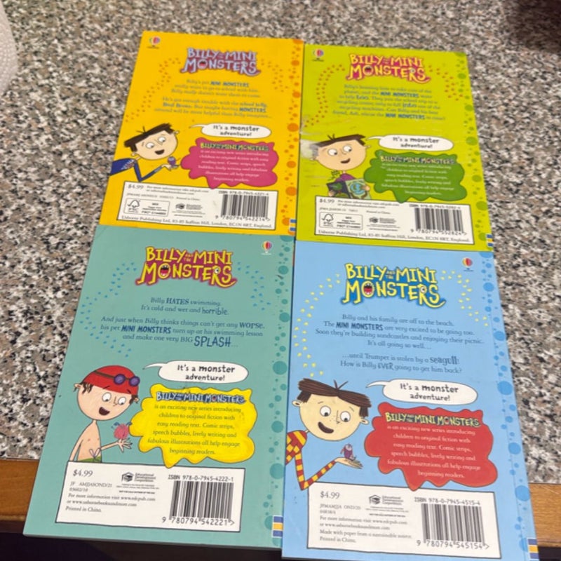 Billy and the mini Monsters book lot of 4