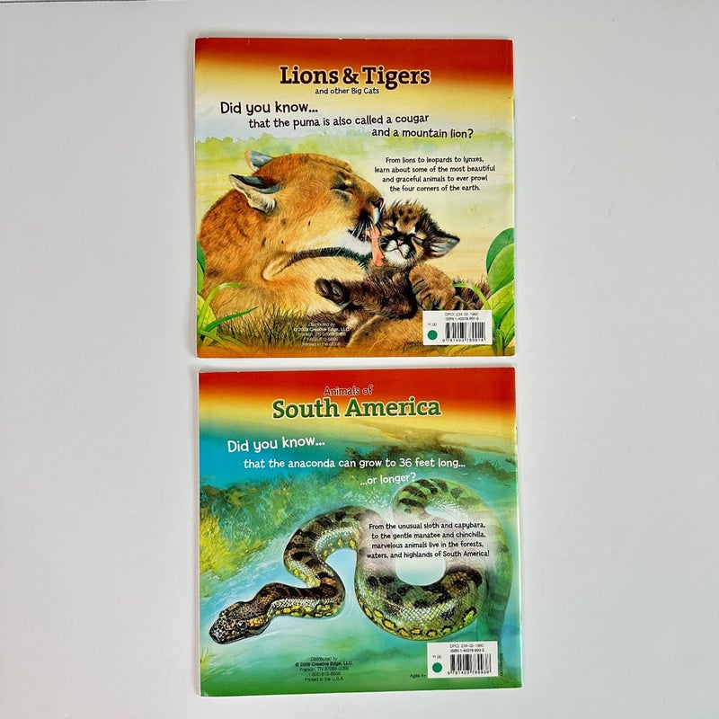 Animal Nature Series book bundle, 5 books