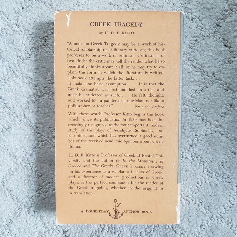 Greek Tragedy: A Literary Study (Anchor Books Edition, 1954)
