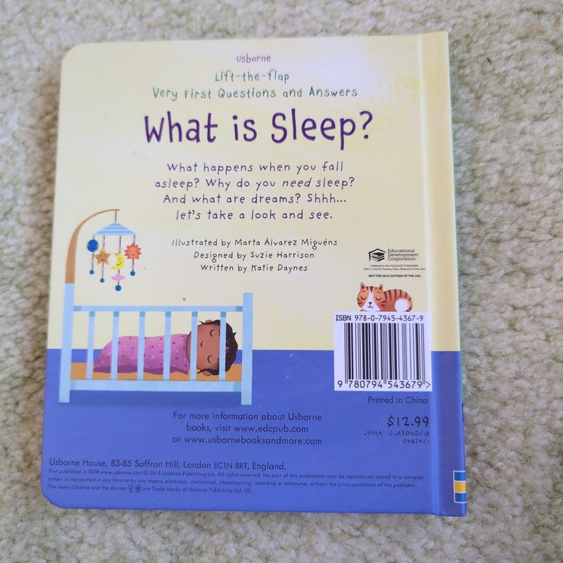 Lift-The-Flap Very First Questions and Answers What Is Sleep?