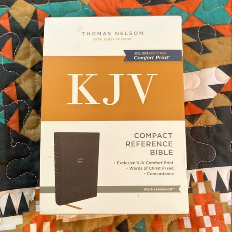 KJV Holy Bible: Compact with 43,000 Cross References, Black Leathersoft, Red Letter, Comfort Print