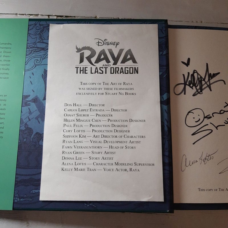 Art of Raya and the Last Dragon (Signed by Kelly Marie Tran, directors and producers)