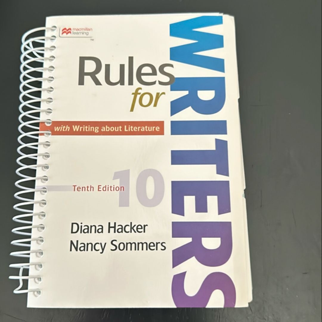 Rules for Writers with Writing about Literature (Tabbed Version)