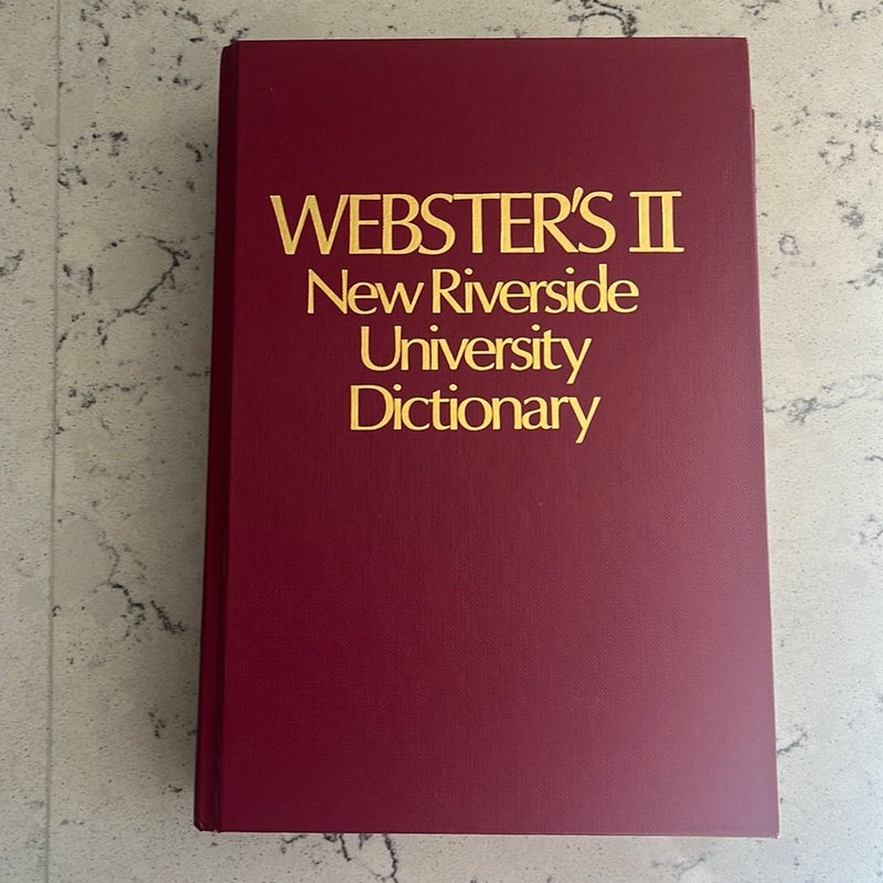 Webster’s II New Riverside University Dictionary