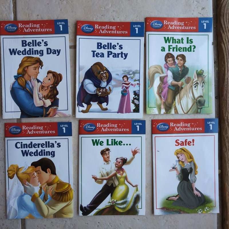 Set of 6 Disney Princess early readers