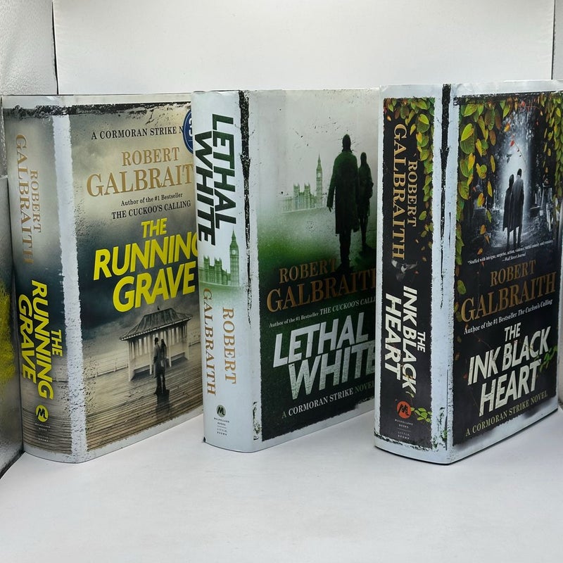 3 Cormoran Strike Novels (1st edition 1st printings)