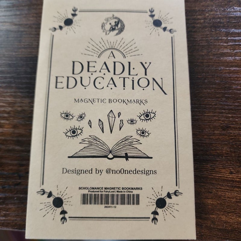 Deadly education magnetic bookmarks fairyloot