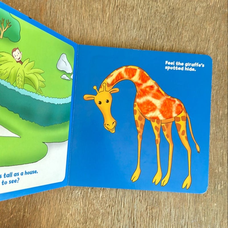 Curious George at the Zoo (cgtv Touch-And-Feel Board Book)