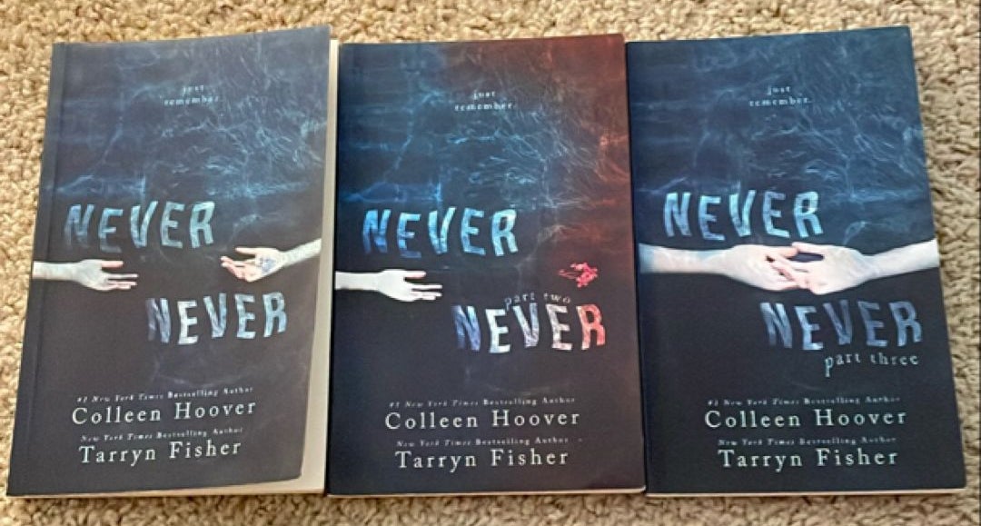 Colleen Hoover Bundle Never Never OOP Paperback Tarryn Fisher shops