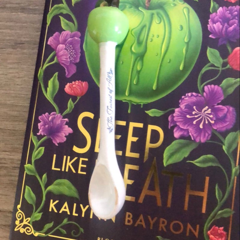 Sleep like Death ceramic apple spoon 