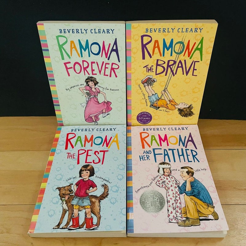 Ramona Bundle-Lot of 4; Ramona the Pest, Ramona the Brave, Ramona & Her Father, Ramona Forever