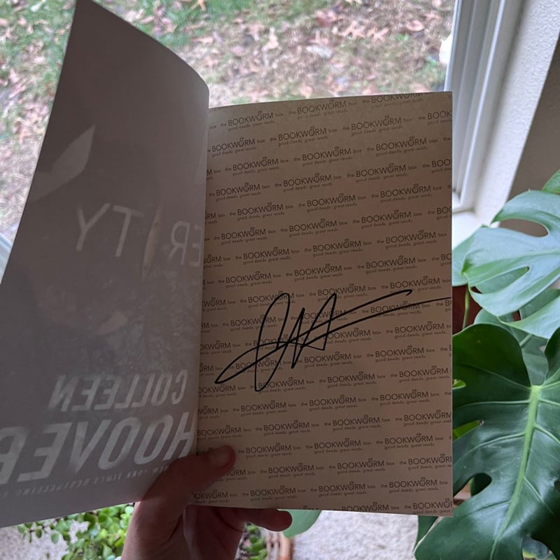 Verity signed by popular Colleen Hoover - bookworm box edition special cover SIGNED