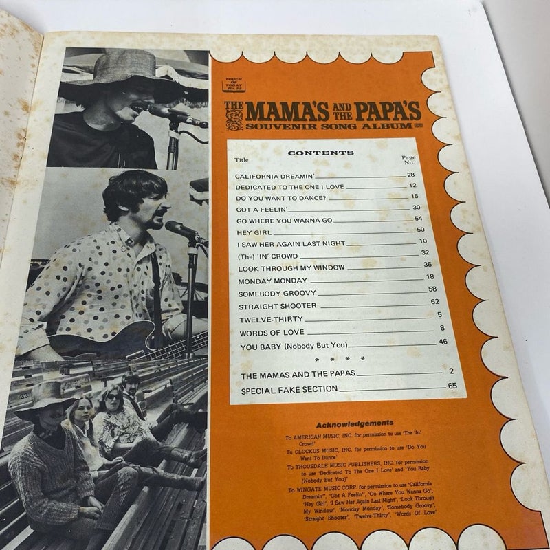 The Mama's And The Papa's Souvenir Song Album