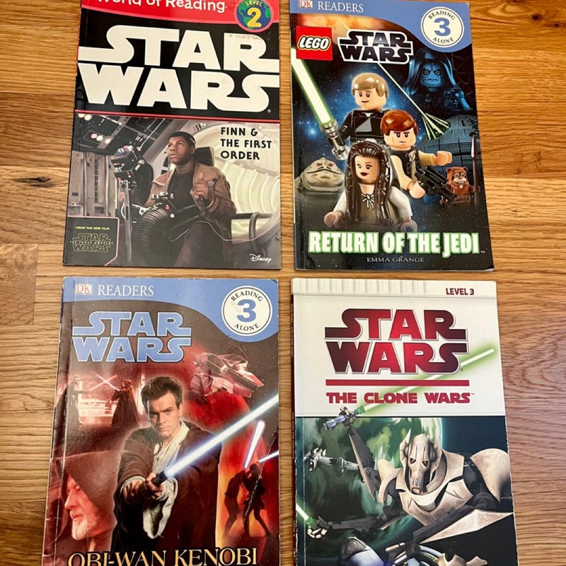 SET 4 Star Wars Early Reader Books Level 2 3 