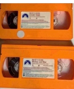 Vintage 1998 Blues Clues Rhythm And Blue + Story Time VHS Movie Set Lot *RARE*