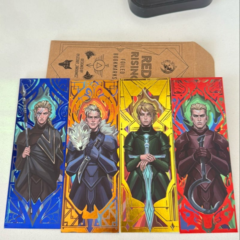 Red Rising Foiled Bookmarks by Fairyloot