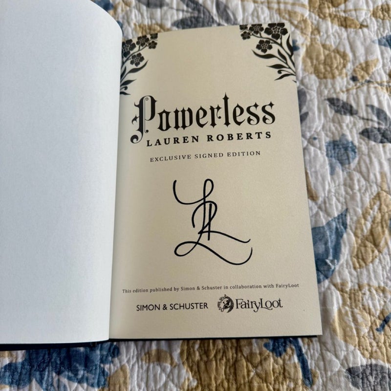 Powerless SIGNED FAIRYLOOT EDITIONS