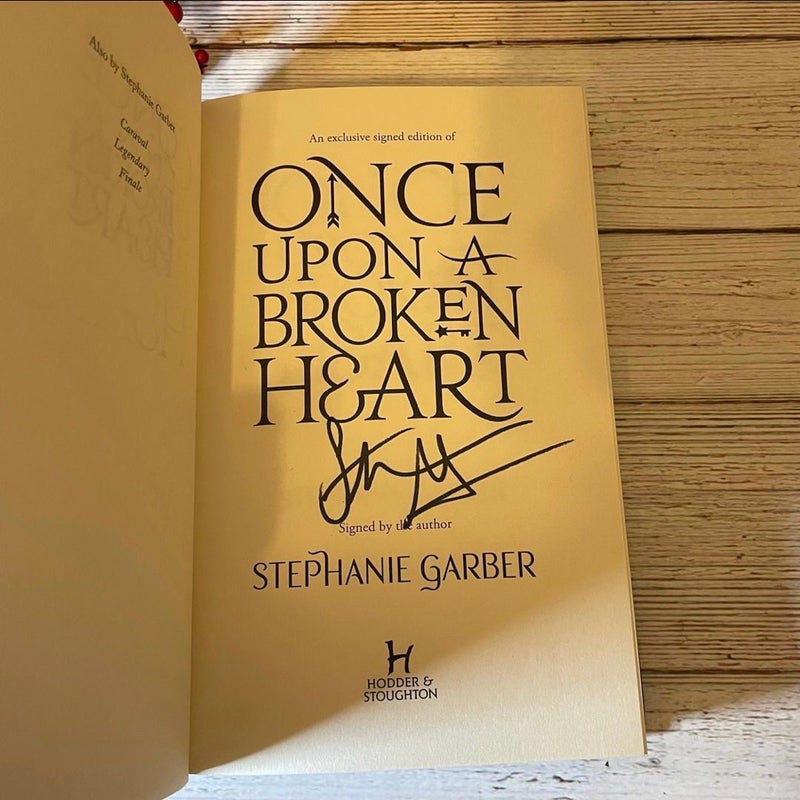 Signed once upon a broken heart arrow secret cover 2024