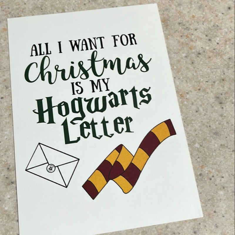 Harry Potter 5x7 prints Bookish 