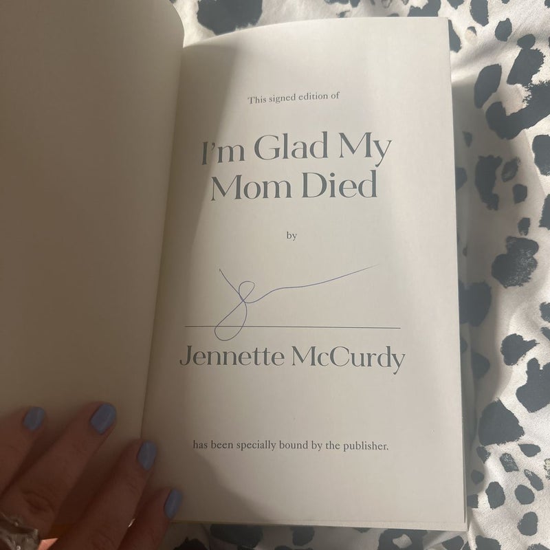 Jennette McCurdy Signed I'm Glad My Mom Died Hardcover Book hot Autograph iCARLY Sam