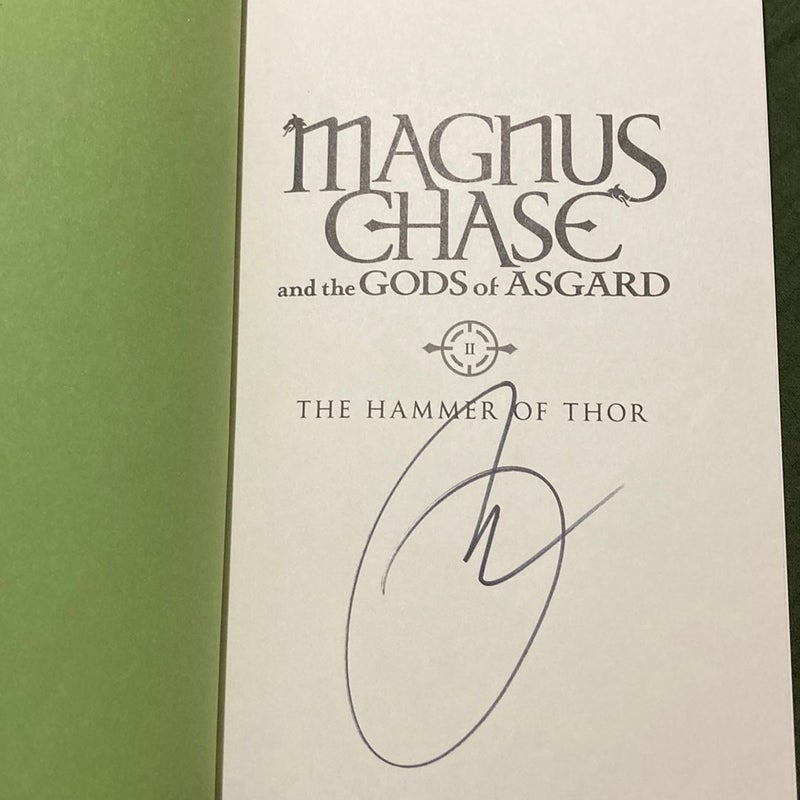SIGNED Magnus Chase and the Gods of Asgard, Book 2 the Hammer of Thor (Signed Edition)
