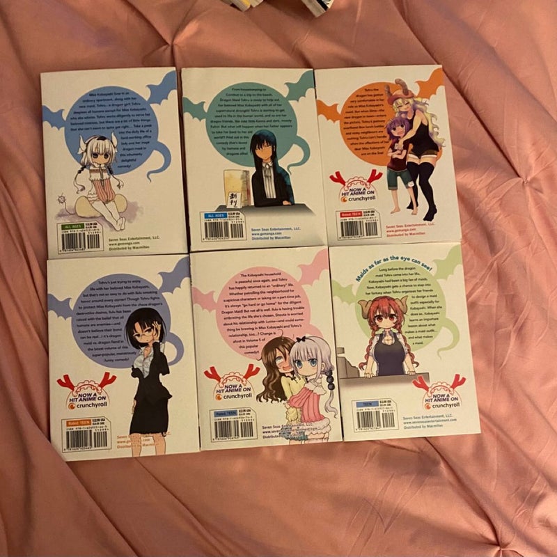 Miss Kobayashi's Dragon Maid manga volumes 1-6