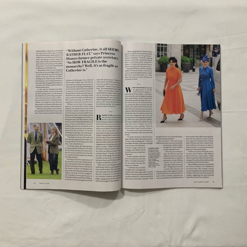 Vanity Fair “A Royal Season of Change” Issue July/August 2024 Magazine
