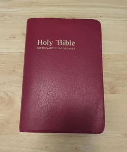 Holy Bible Dictionary Concordance Red Letter Edition King James Version 