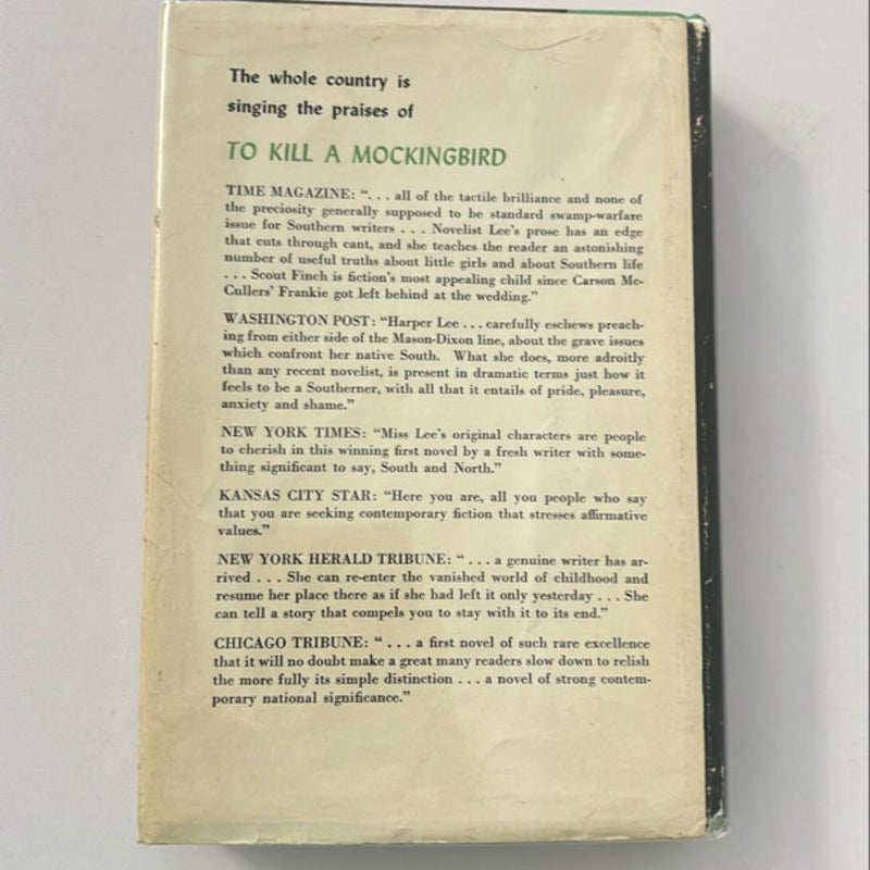 To Kill a Mocking Bird 7th Printing 