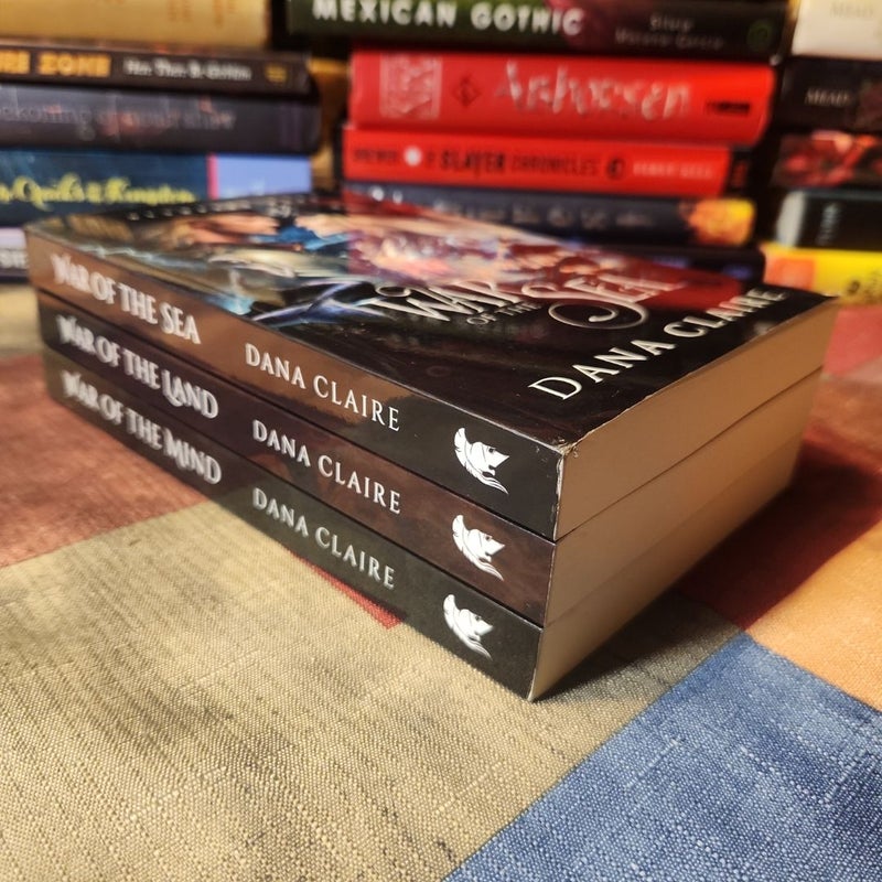 Olympian Wars Trilogy (signed); War of the Sea, War of the Land, War of the Mind (Exclusive covers)