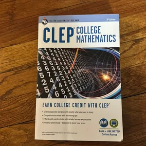 CLEP® College Mathematics, 4th Ed. , Book + Online