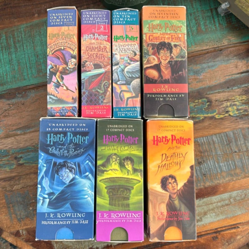 Harry Potter Audiobooks - COMPLETE SERIES (Sorceror’s Stone, Chamber of Secrets, Azkaban, Goblet of Fire, Order of the Phoenix, Half Blood Prince, Deathly Hallows) 