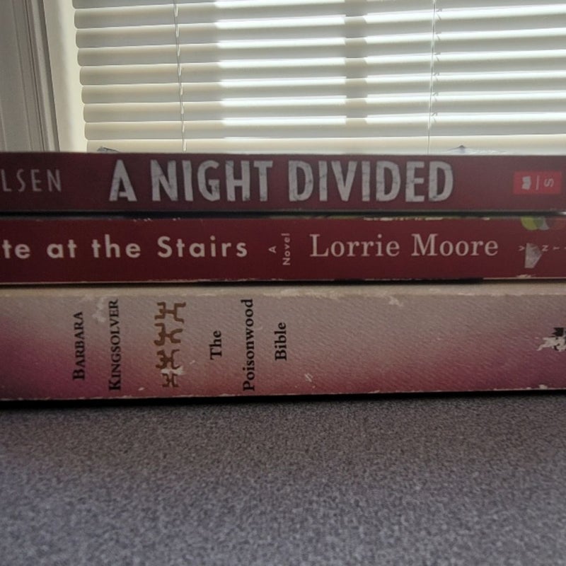 A Gate at the Stairs, A Night Divided and Poison Wood Bible Trio